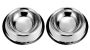 2 Large Dog Bowls-stainless Steel