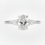 Lab Grown Diamond 9CT White Gold 1CT Oval Pear Ring - R