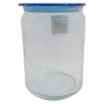 Glass Storage Jar Flat Lid 1L