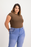 Mbali High-neck Bodysuit - Pinecone - XL