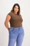 Mbali High-neck Bodysuit - Pinecone - XL