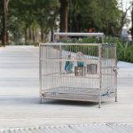 304 Stainless Steel Outdoor Bird Cage Portable Outdoor Breeding Bird Cage For Budgerigar Peony Gray Parrot Small And Medium-size