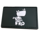 MINI Rhinoceros Hunter Skull Rubber Tactical Army Hook Patch