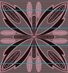 Seanamarena - Poone Brown pink peacock - 155 X 165 Cm