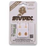 Stainless Steel 24K Gold Plated Earrings - Regular Ball