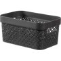 Curver Terrazzo Storage Basket Black Small