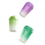 3PIECES 400ML Colorful Glass Liner Coffee Cup Travel Mug