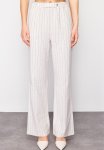 Striped Elasticated Waist Woven Trousers - Beige