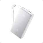 Anker Zolo Power Bank 20000MAH 22.5W With Built-in Usb-c Cable – White