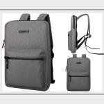 Unisex Slim Laptop Backpack - 15.6 Inch Dark Grey