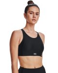 Women's Ua Infinity Mid High Neck Shine Sports Bra - Black XL