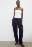 Tapered Twill Trousers - Navy Blue