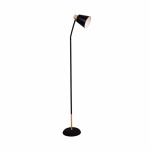 Curve Metal Floor Lamp Black White - White