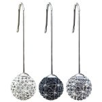 Blomdahl Titanium Earrings Crystal Ball Straight