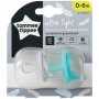 Tommee Tippee Ultra-light Silicone Soother 0-6M 2 Pack