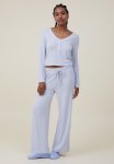 Cotton On Super Soft Wide Leg Pant - Daylight Blue Marle