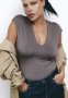 Cap-sleeved Jersey Body - Grey