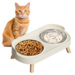 Elevated Cat Bowl Raised Cat Food And Water Bowl Set For Indoor Cats Splash Proof With 2 Stainless Steel Pet Food Bowls For Cats