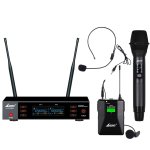 LR-625 Mkii Dual Uhf Wireless Microphone Set Handheld And Lapel headset