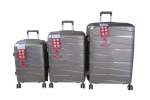Smte Unbreakable Travel Luggage 3 Piece Suitcases Spinner Brown With Keychain