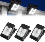 Solar Clip Light With Motion Sensor Long Lasting High Brightness Cool Energy Saving Portable Lightweight Adjustable Easy Install