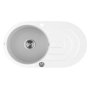 Laveo Dafne Granite Sink 1 Bowl With Drainer - White