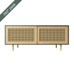 Rattania Black Compact Media Unit