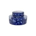 Bodega Jar With Lid Blue & White