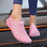 Women's Color Block Barefoot Aqua Shoes Lightweight Quick Drying Casual Wading Shoes Outdoor Breathable Sports Shoes For Swimmin