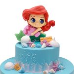 Little Mermaid Cake Topper With Seashells For Ariel Cake Decoration - Mermaid Figurines For Under The Sea Theme Princess Kids Bi