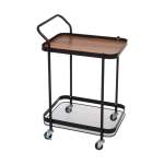 2 Tier Serving Cart On Wheels Black
