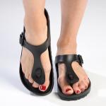 Coastal Thong Sandals - Black - 8