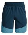 Men's Ua Hiit Woven Colorblock Shorts - Blue Note Md