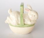 Rabbit On Basket Bowl With Handle – 17X18CM