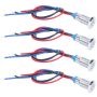 8MM 2-COLOR LED Signal Light 4 Sets Pre-wired Common Anode 36V Red Blue