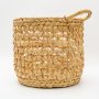 Water Hyacinth STORAGE BASKET With Handles - Medium