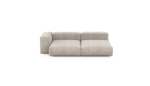 Two Module Chaise Sofa - Cord Velours - Platinum - 241CM X 136CM