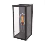 Block Wall Light Black With Clear Glass