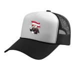 Austria Flag Austrian Pride Trucker Hat With Adjustable Mesh Back Black white