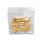 Fashion Hair Dreadlock Beads 25 Pack - Gold