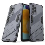 For Samsung Galaxy A73 5G Punk Armor 2 In 1 PC + Tpu Shockproof Phone Case With Invisible Holder Gray