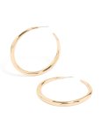 Goldair Gold Thin Plain Hoop Earrings