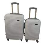 Smte Hard Outer Shell Luggage 2 Piece White With Keychain