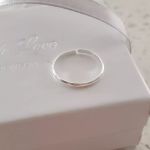 Tinay 925 Sterling Silver Thin 2MM Wide Band Toe Ring Adjustable