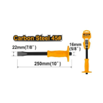 Ingco HCCL082210 Chisel Cold 22MM 250MM + Guard