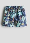 Swim Shorts - Dark Blue Patterned