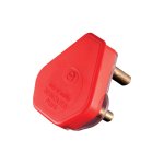 3 Prong Red Dedicated Plug Brass
