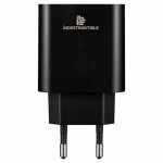 Ind 3.1AMP Dual USB Wall Charger With Micro-usb & Type-c Cab