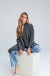 Sorrento Fringed Cardi - Storm Grey