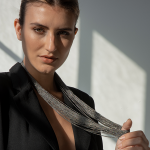 Grey Opera Stainless Steel Chain Necklace - Grey